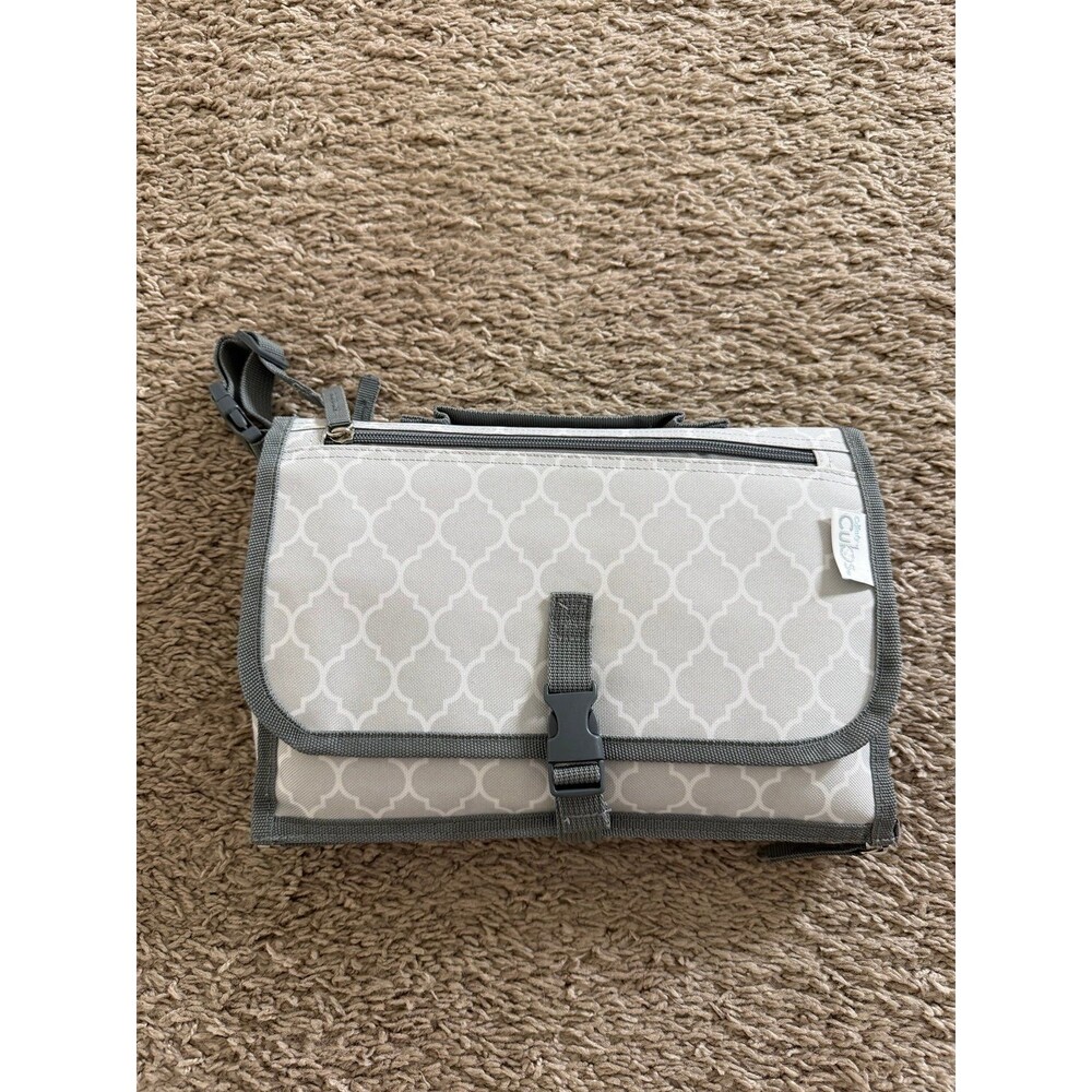 Grey Cubs Portable Baby Changing Pad with Wipes & Diaper Storage Organizer
